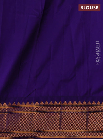 Violet Semi Paithani Silk Saree