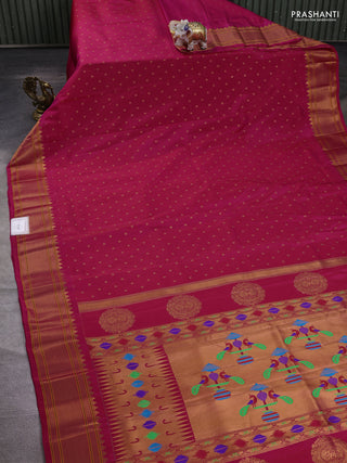 Pink Semi Paithani Silk Saree