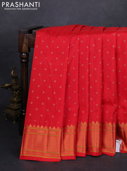 Red Semi Paithani Silk Saree