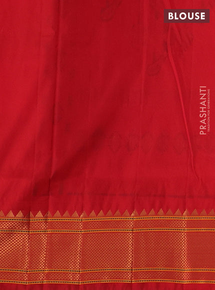 Red Semi Paithani Silk Saree