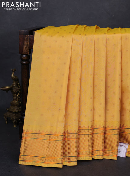 Yellow Semi Paithani Silk Saree