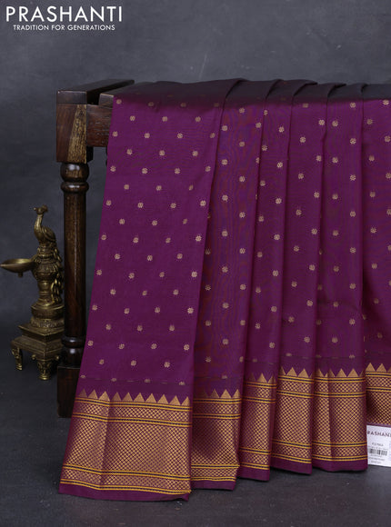 Wine Semi Paithani Silk Saree