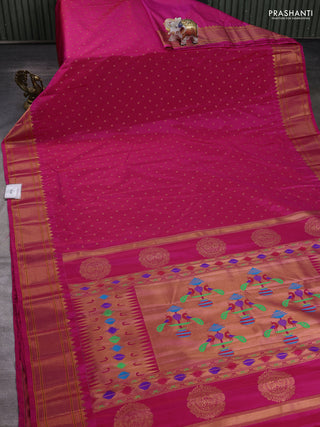 Pink Semi Paithani Silk Saree