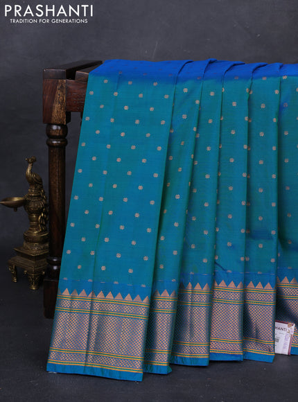 Blue Semi Paithani Silk Saree