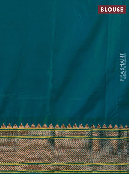 Treal Green Semi Paithani Silk Saree