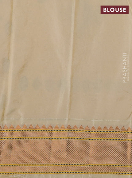 Cream Semi Paithani Silk Saree