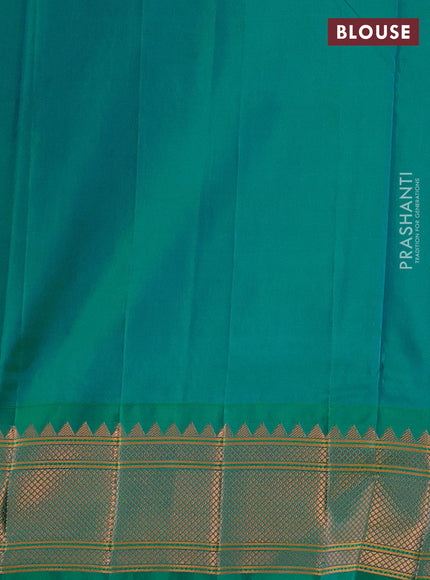 Teal Green Semi Paithani Silk Saree