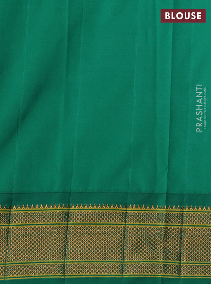 Pink & Green Semi Paithani Silk Saree