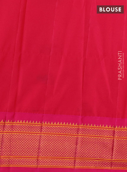 Manthulir Green & Pink Semi Paithani Silk Saree