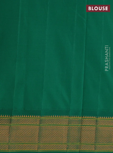 Yellow & Green Semi Paithani Silk Saree