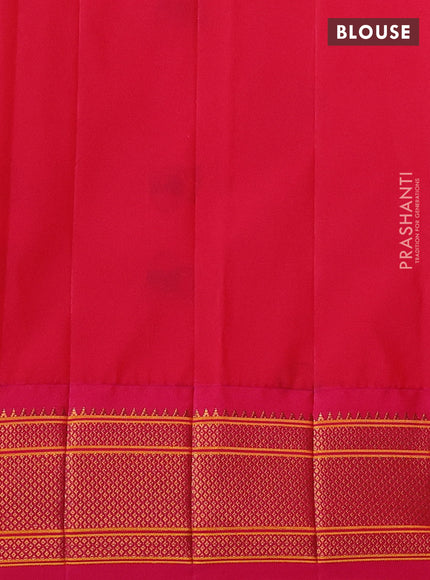 Violet & Pink Semi Paithani Silk Saree