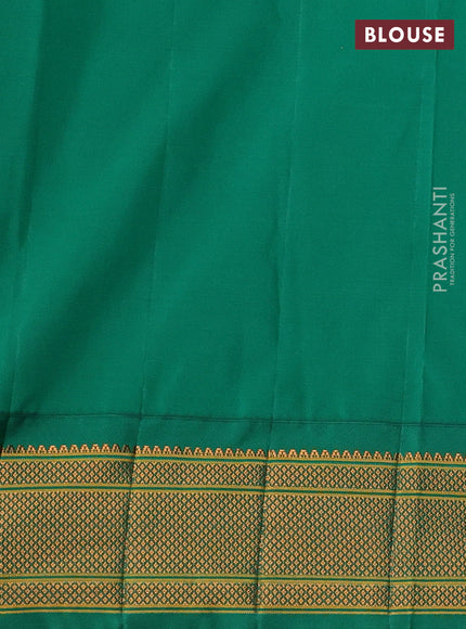 Pink & Green Semi Paithani Silk Saree