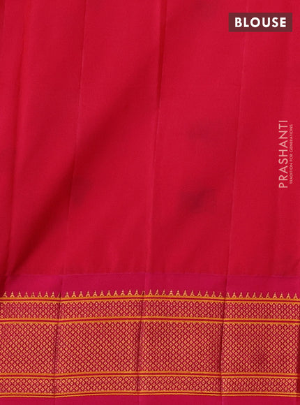 Wine & Pink Semi Paithani Silk Saree