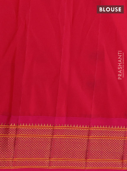 Teal Green & Pink Semi Paithani Silk Saree