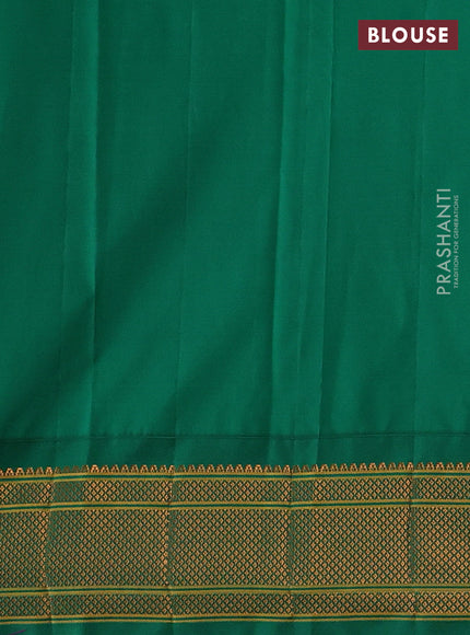 Lime Green & Green Semi Paithani Silk Saree