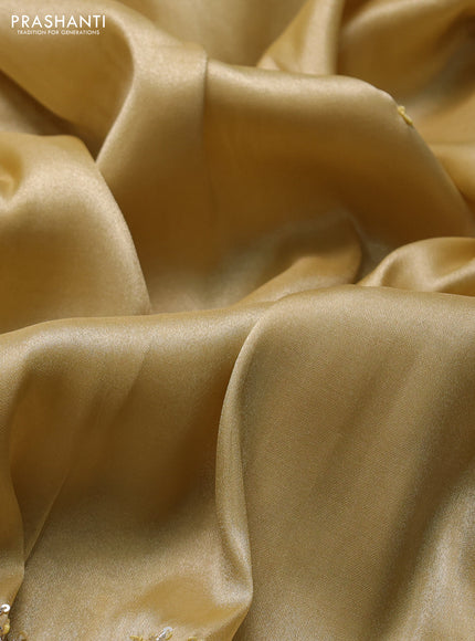Yellow Tissue Silk Embroidery Saree