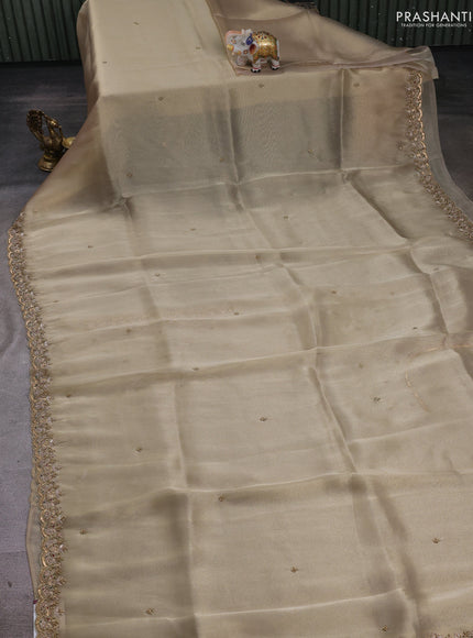 Lavender Tissue Silk Embroidery Saree