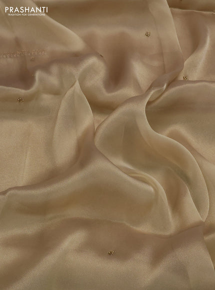 Lavender Tissue Silk Embroidery Saree