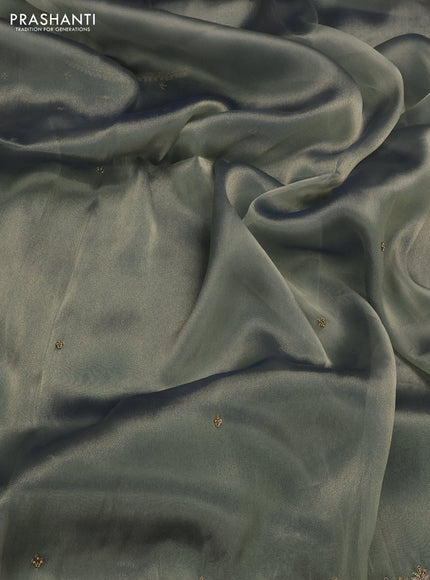 Lavender Tissue Silk Embroidery Saree