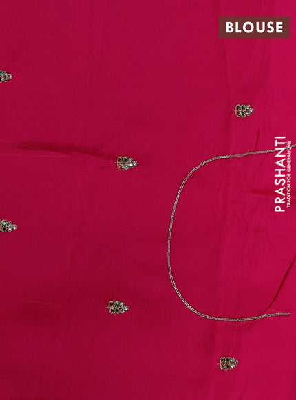Peach Pink Ombre Tissue Silk Embroidery Saree