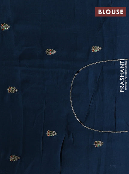 Pastel Green Ombre Tissue Silk Embroidery Saree