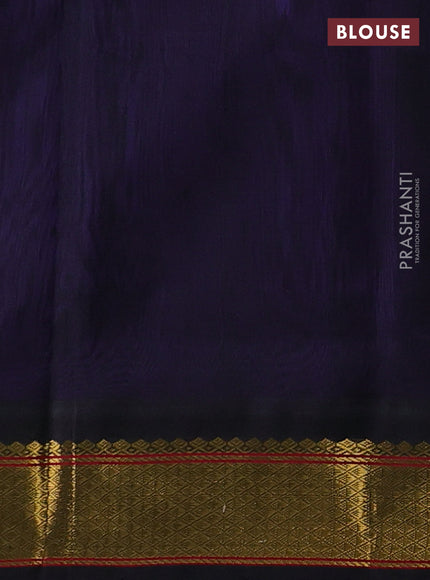 Lavender & Black Silk Cotton Korvai Saree