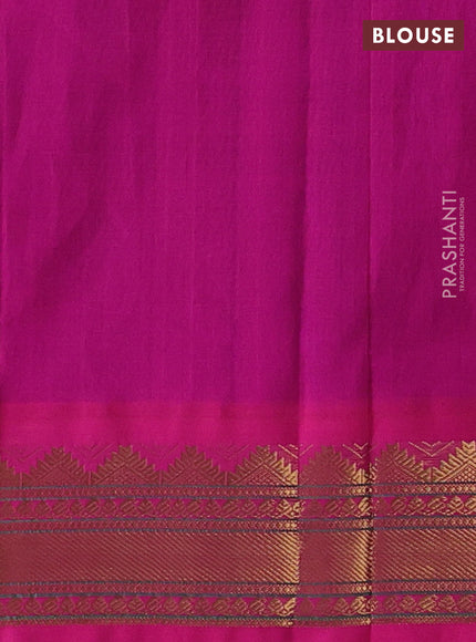 Violet & Pink Silk Cotton Korvai Saree
