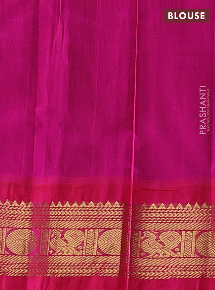 Violet & Pink Silk Cotton Korvai Saree