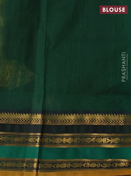 Lime Yellow & Green Silk Cotton Korvai Saree