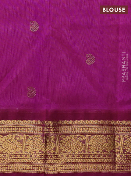 Pink & Magenta Pink Silk Cotton Korvai - Buttas