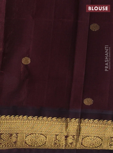 Pink & Maroon Silk Cotton Korvai - Buttas