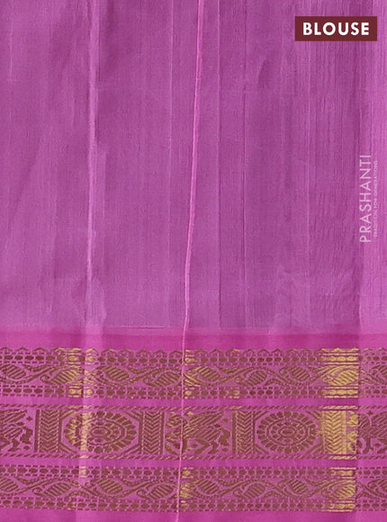 Purple & Pink Silk Cotton Korvai - Buttas