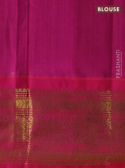 Black & Pink Silk Cotton Korvai - Buttas