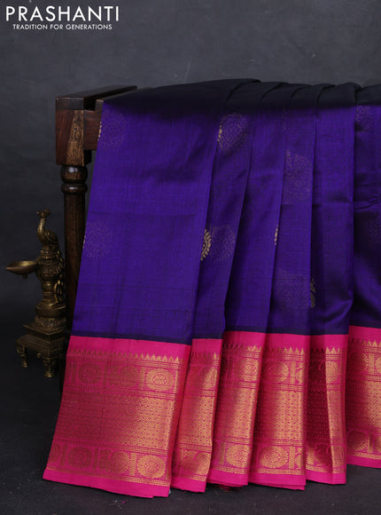 Violet & Pink Silk Cotton Korvai - Buttas