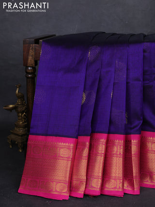 Violet & Pink Silk Cotton Korvai - Buttas