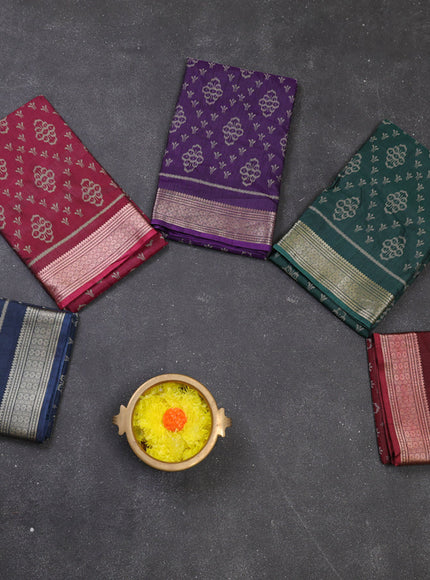 Multi Colour Semi Dola - Pack Of 5