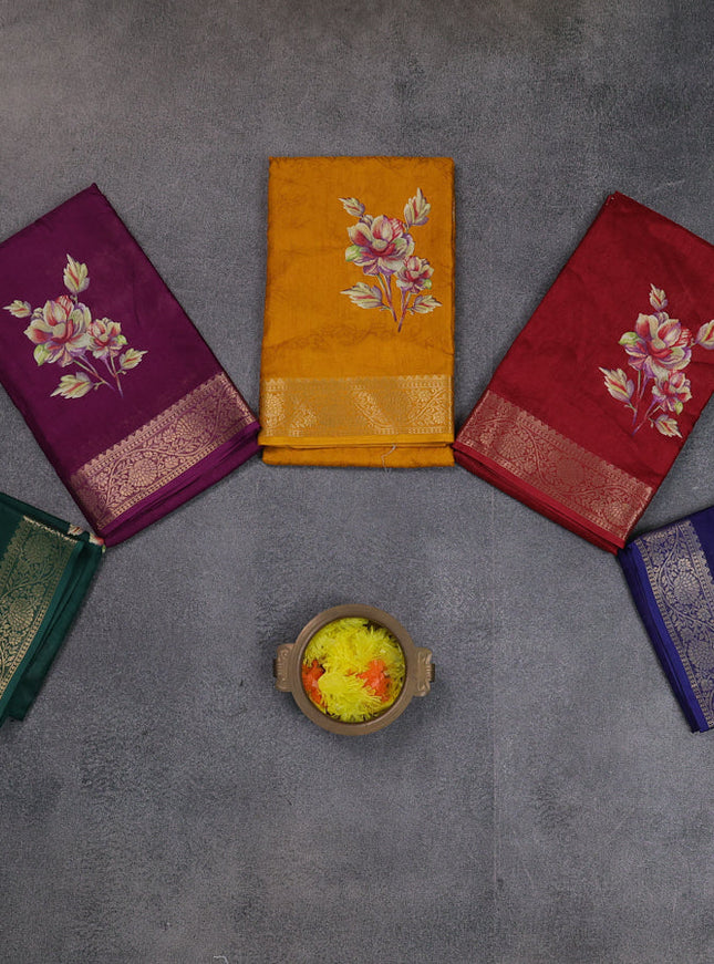 Multi Colour Semi Dola - Pack Of 5