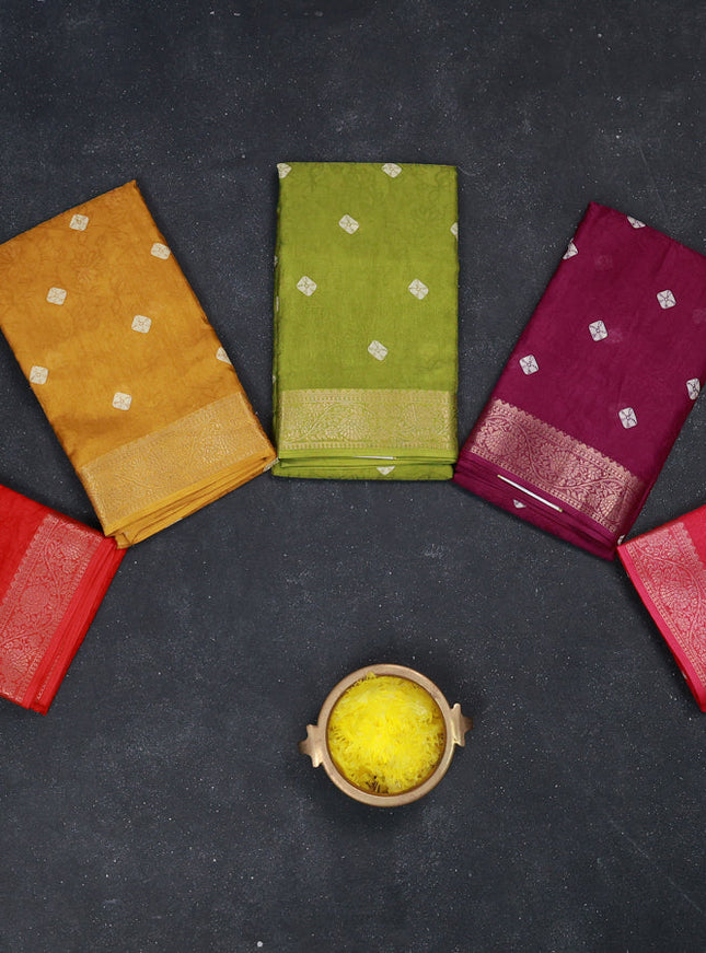 Multi Colour Semi Dola - Pack Of 5