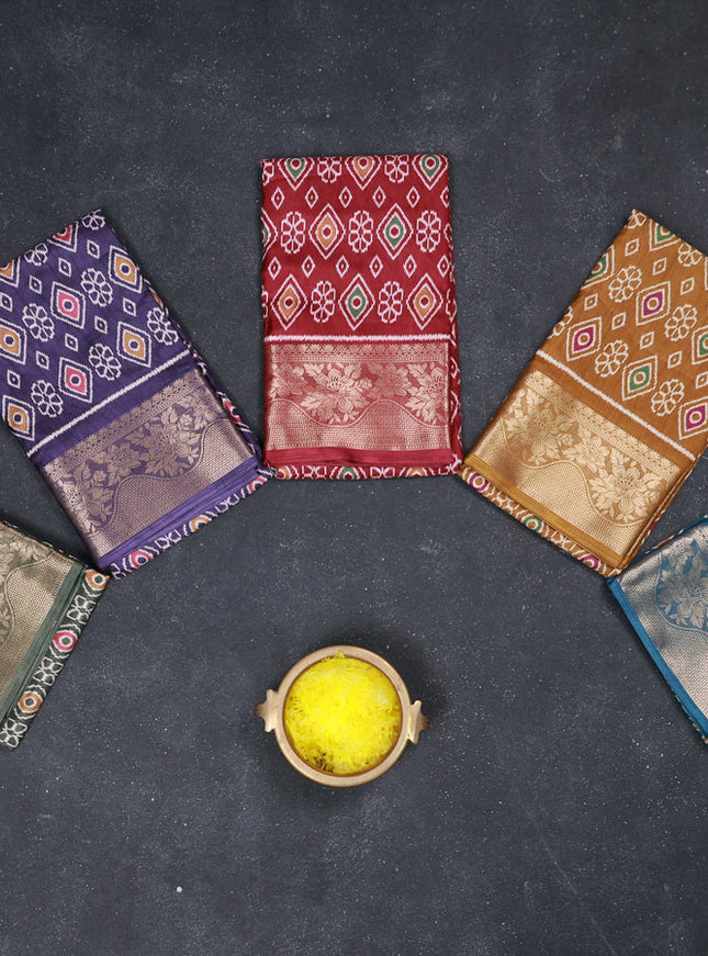 Multi Colour Semi Dola - Pack Of 5