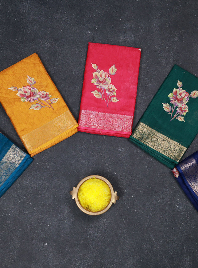 Multi Colour Semi Dola - Pack Of 5