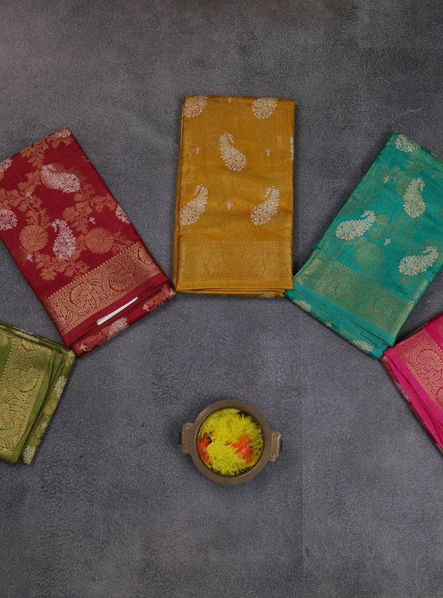 Multi Colour Semi Dola - Pack Of 5