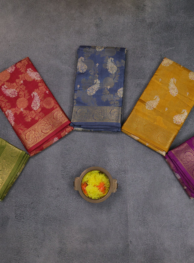 Multi Colour Semi Dola - Pack Of 5