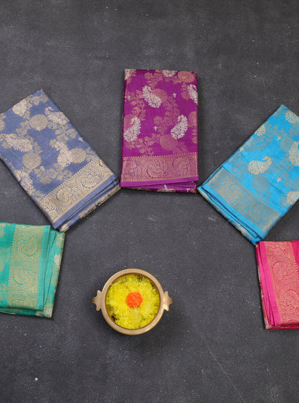 Multi Colour Semi Dola - Pack Of 5