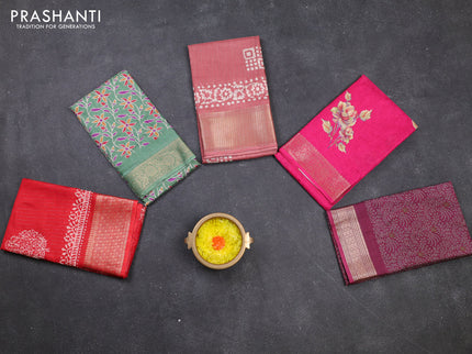 Multi Colour & Multi Design Semi Dola - Pack Of 5