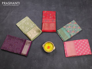 Multi Colour & Multi Design Semi Dola - Pack Of 5