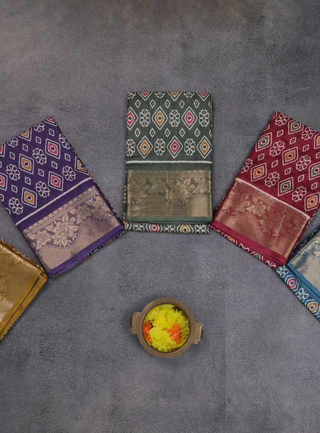 Multi Colour Semi Dola - Pack Of 5