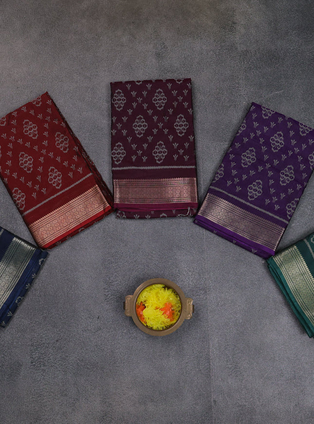 Multi Colour Semi Dola - Pack Of 5