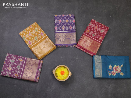 Multi Colour & Multi Design Semi Dola - Pack Of 5