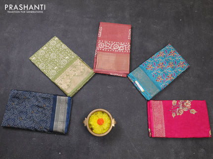 Multi Colour & Multi Design Semi Dola - Pack Of 5