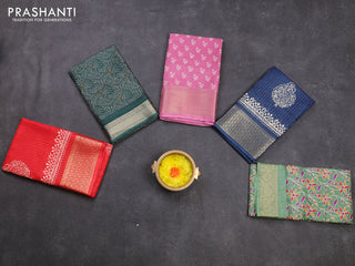 Multi Colour & Multi Design Semi Dola - Pack Of 5